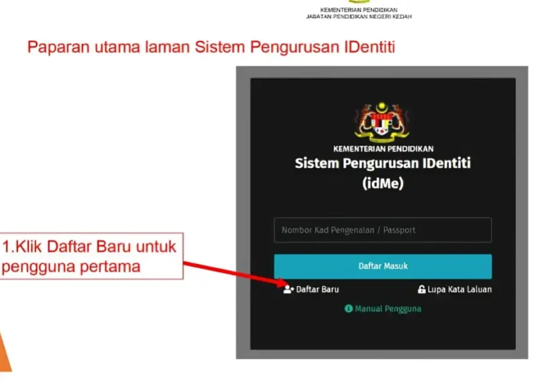idme kpm pendaftaran tahun 1